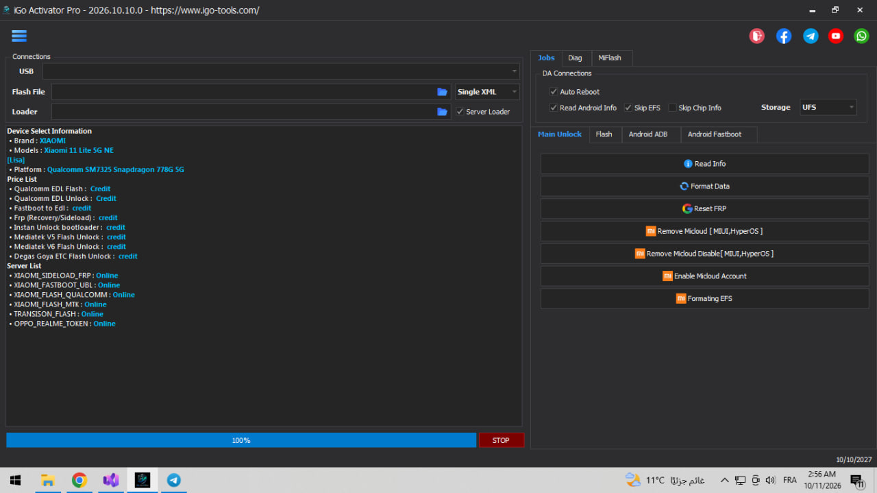 iGo Activator Android Tool Interface